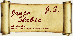 Janja Škrbić vizit kartica